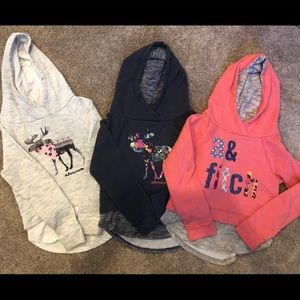 Lot of 3 Abercrombie & Fitch sweatshirt hoodies